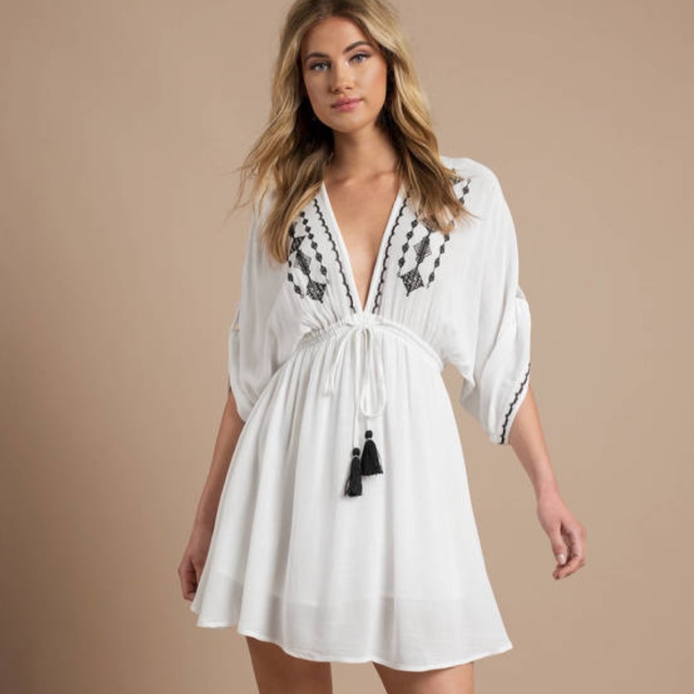 Lost + Wander Festival White Mini Dress